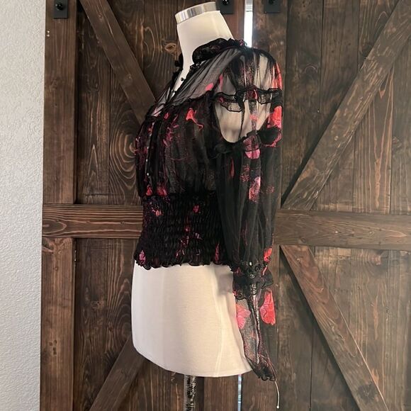 Free People TIME FOR SHINE - Blouse Sz- Small - Picture 8 of 16